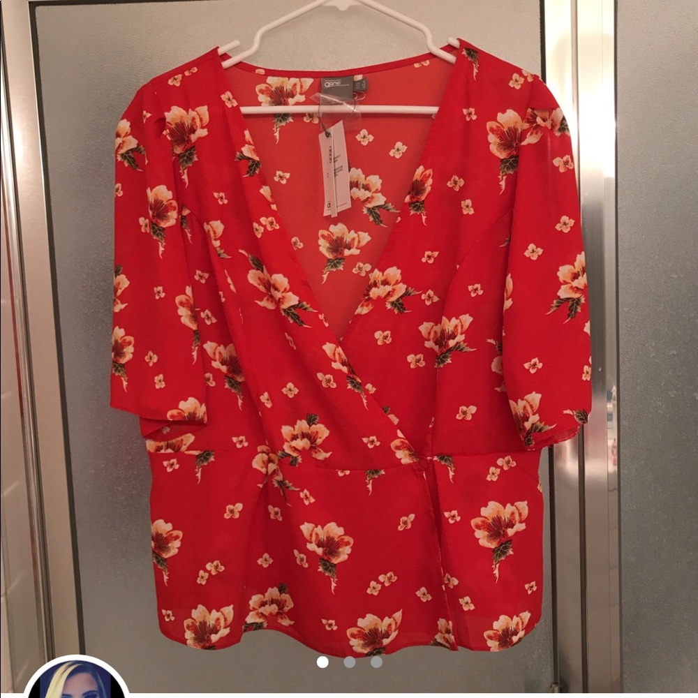 Asos Floral Wrap Top